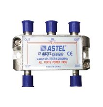 Astel Wideband Splitters 4 Way Splitter 5-2500MHz All Ports Power Pass SPL 1x4WB 1x4 (Satellite+RF)